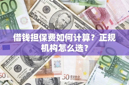北京借钱担保费如何计算？正规机构怎么选？