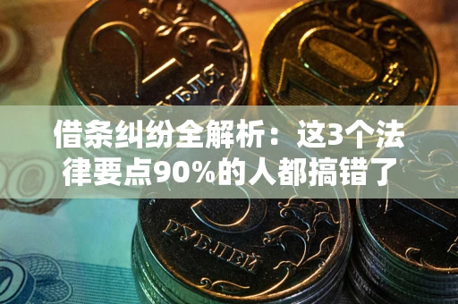 北京借条纠纷全解析：这3个法律要点90%的人都搞错了