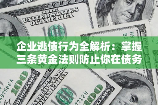 北京企业逃债行为全解析：掌握三条黄金法则防止你在债务乱局中“踩雷”
