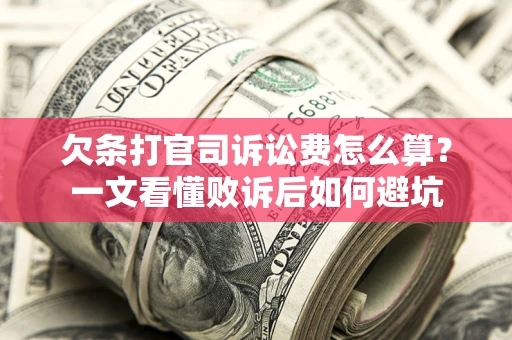 北京欠条打官司诉讼费怎么算？一文看懂败诉后如何避坑
