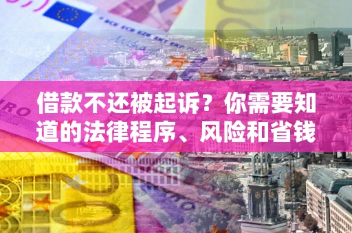 北京借款不还被起诉？你需要知道的法律程序、风险和省钱技巧